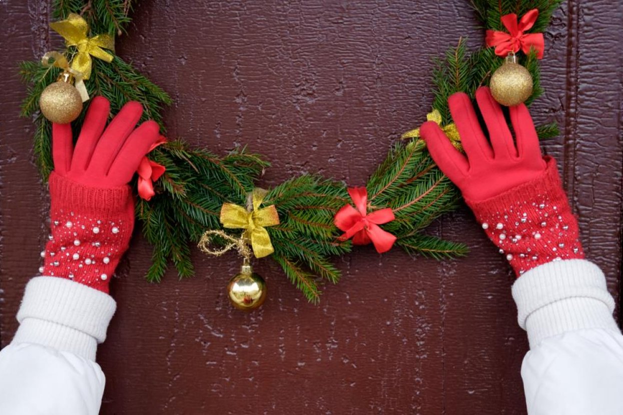 Puertas decoradas de Navidad